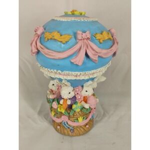 Windsor Collection Hot Air Balloon Plays "Easter Parade" Bunnies in Basket Music